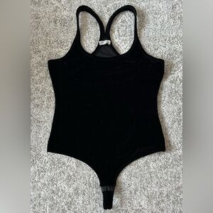Madewell Black Velvet Racerback Bodysuit - Size large